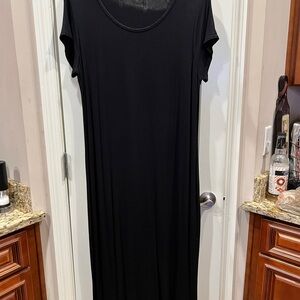 Pinc Black Short Sleeve Sheath Maxi T-shirt Dress Sz 2x